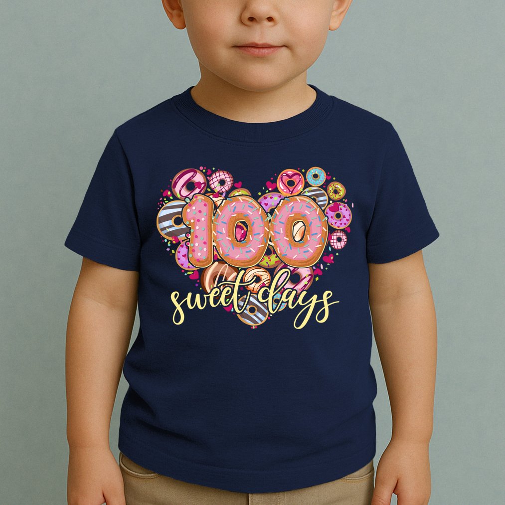 Funny One Hundred 100 Sweet Days Of School Donuts Toddler T-Shirt