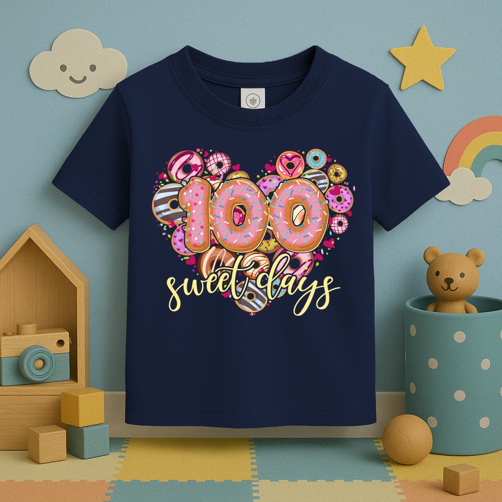 Funny One Hundred 100 Sweet Days Of School Donuts Toddler T-Shirt
