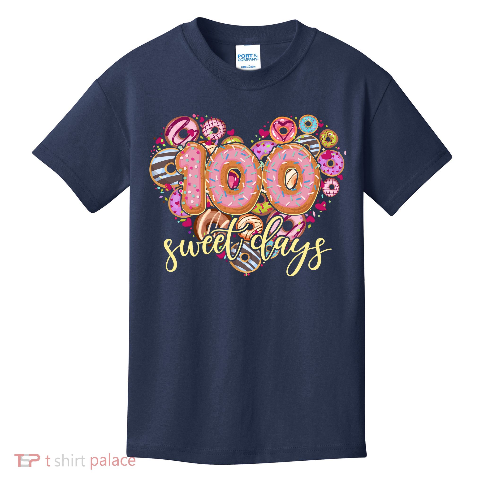 Funny One Hundred 100 Sweet Days Of School Donuts Kids T-Shirt
