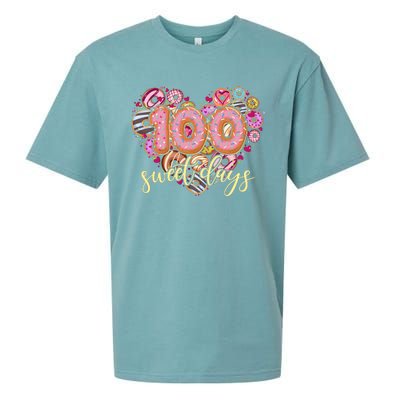 Funny One Hundred 100 Sweet Days Of School Donuts Sueded Cloud Jersey T-Shirt