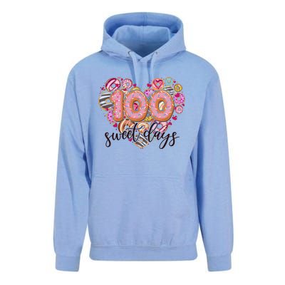 Funny One Hundred 100 Sweet Days Of School Donuts Unisex Surf Hoodie