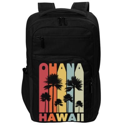 Family Ohana Hawaiian Retro Hawaii Tropical Summer Vacation Gift Impact Tech Backpack