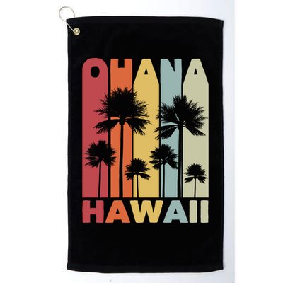 Family Ohana Hawaiian Retro Hawaii Tropical Summer Vacation Gift Golf Towel