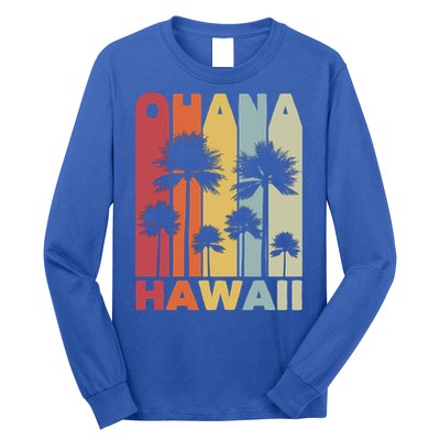 Family Ohana Hawaiian Retro Hawaii Tropical Summer Vacation Gift Long Sleeve Shirt