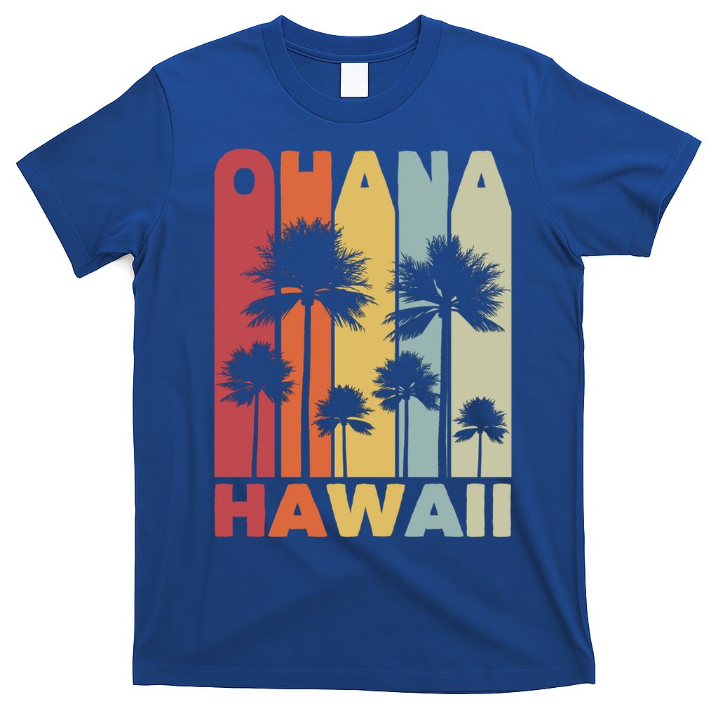 Family Ohana Hawaiian Retro Hawaii Tropical Summer Vacation Gift T-Shirt