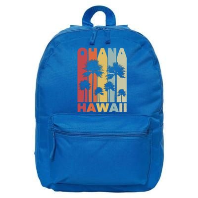 Family Ohana Hawaiian Retro Hawaii Tropical Summer Vacation Gift 16 in Basic Backpack