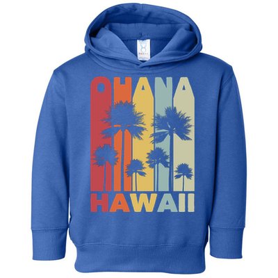 Family Ohana Hawaiian Retro Hawaii Tropical Summer Vacation Gift Toddler Hoodie