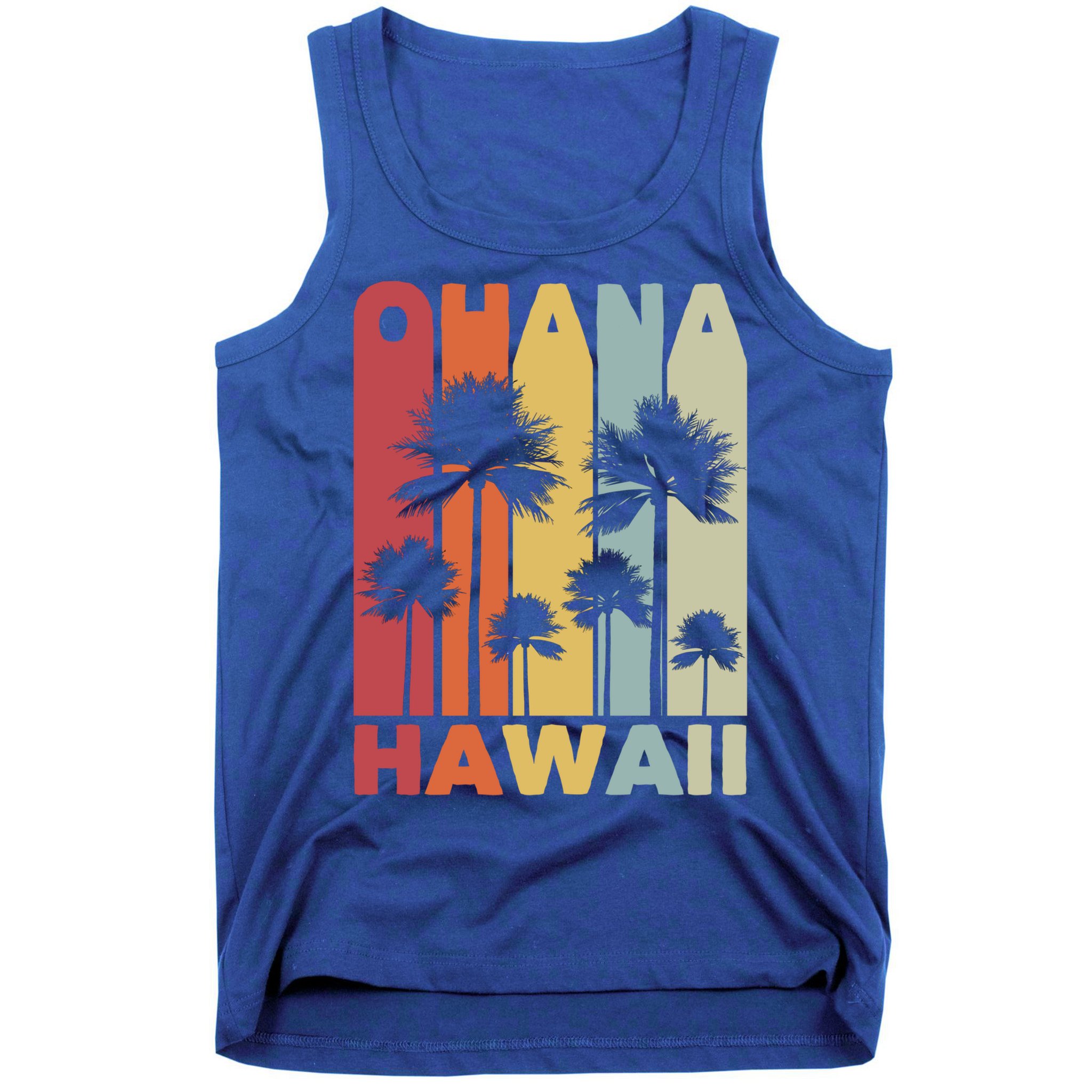 Family Ohana Hawaiian Retro Hawaii Tropical Summer Vacation Gift Tank Top