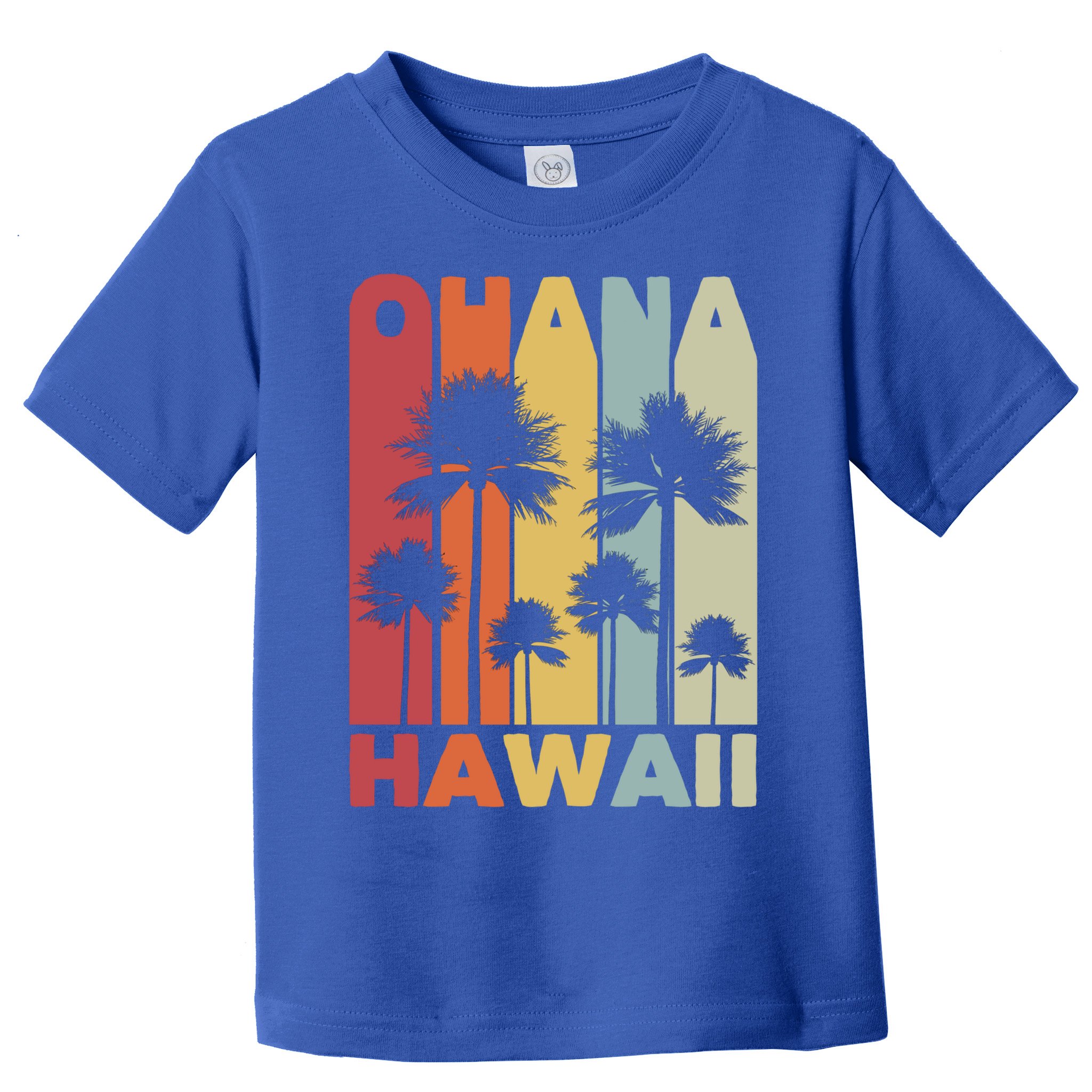 Family Ohana Hawaiian Retro Hawaii Tropical Summer Vacation Gift Toddler T-Shirt