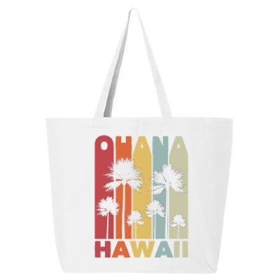 Family Ohana Hawaiian Retro Hawaii Tropical Summer Vacation Gift 25L Jumbo Tote