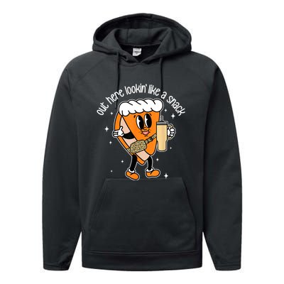 Fall Out Here Looking Like A Snack Pumpkin Spice Cute Performance Fleece Hoodie