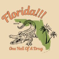 Florida One Hell Of A Drug Funny Summer Beach Drawstring Bag