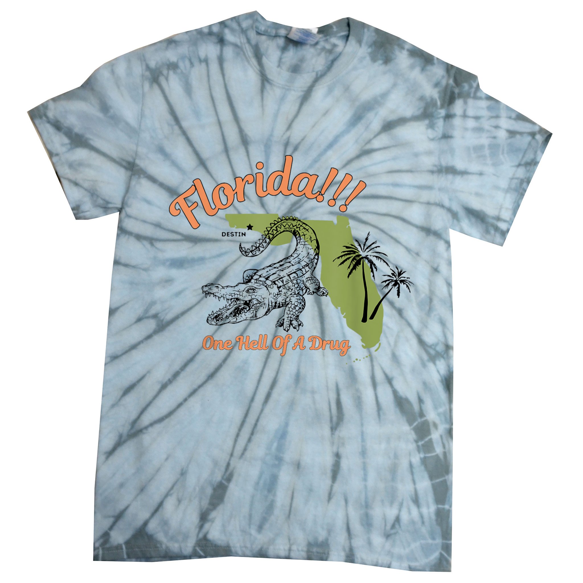 Florida One Hell Of A Drug Funny Summer Beach Tie-Dye T-Shirt