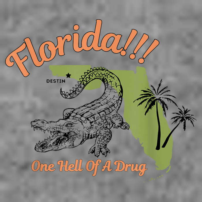 Florida One Hell Of A Drug Funny Summer Beach 7-Panel Snapback Hat