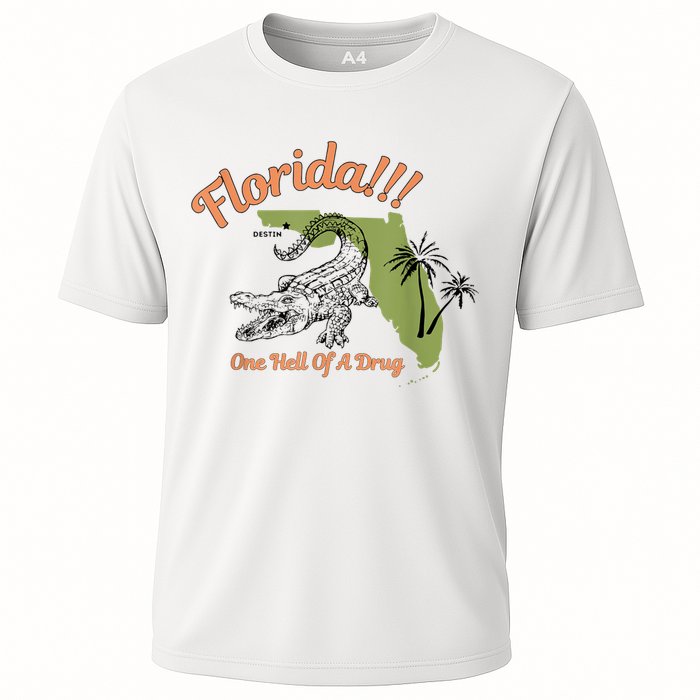 Florida One Hell Of A Drug Funny Summer Beach Cooling Performance Crew T-Shirt