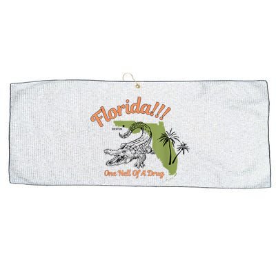 Florida One Hell Of A Drug Funny Summer Beach Large Microfiber Waffle Golf Towel