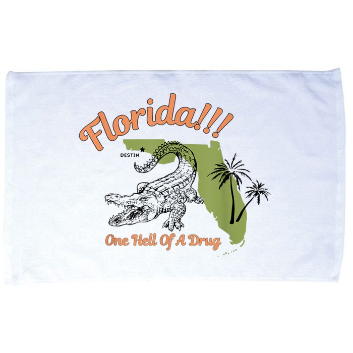 Florida One Hell Of A Drug Funny Summer Beach Microfiber Hand Towel