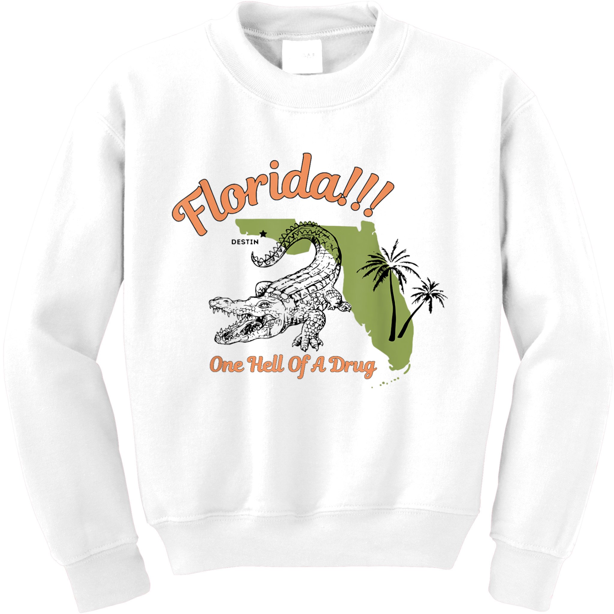 Florida One Hell Of A Drug Funny Summer Beach Kids Sweatshirt