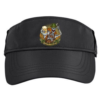 Funny Oktoberfest Halloween Skeleton Adult Drive Performance Visor