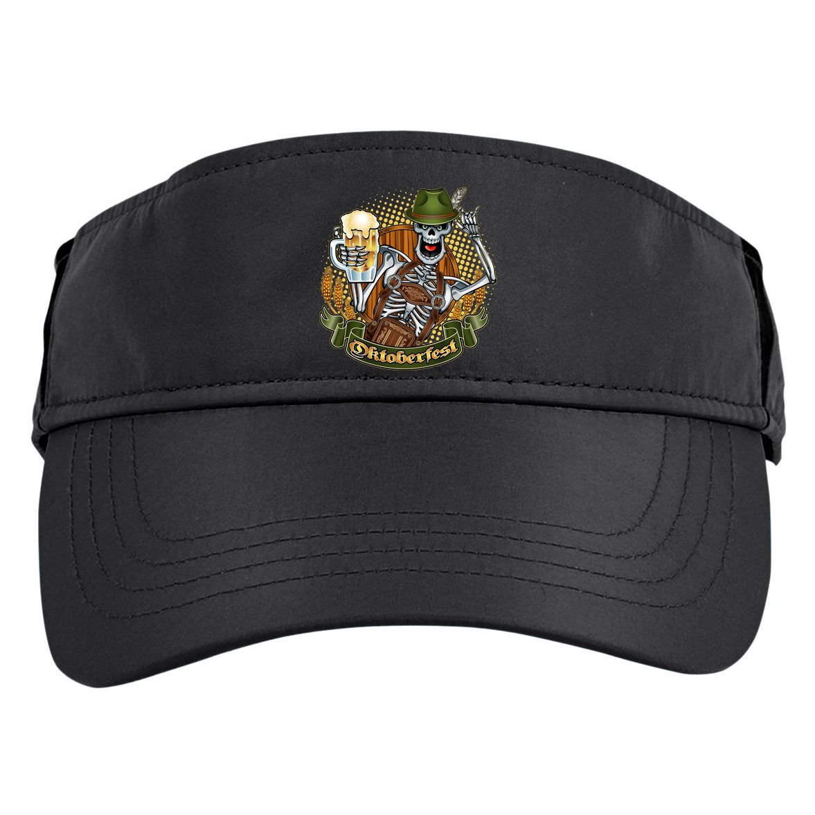 Funny Oktoberfest Halloween Skeleton Adult Drive Performance Visor