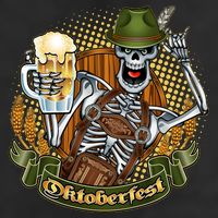Funny Oktoberfest Halloween Skeleton Adult Drive Performance Visor