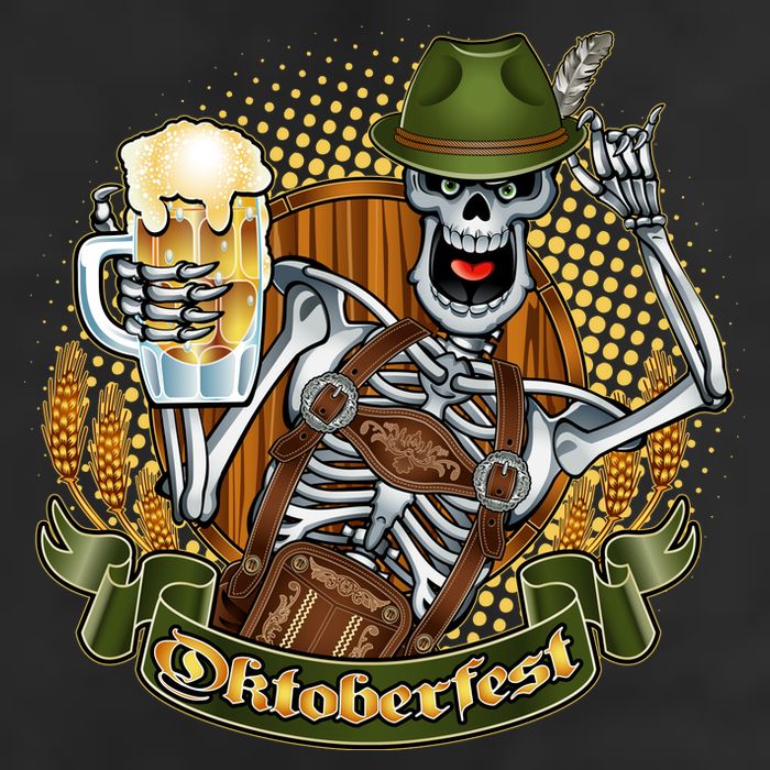 Funny Oktoberfest Halloween Skeleton Adult Drive Performance Visor