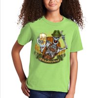 Funny Oktoberfest Halloween Skeleton Kids T-Shirt
