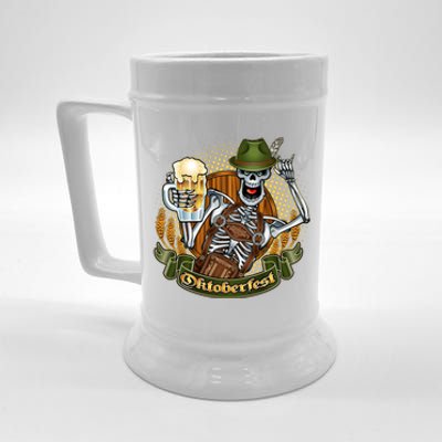 Funny Oktoberfest Halloween Skeleton Beer Stein