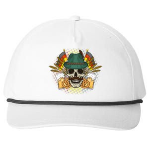 Funny Oktoberfest Halloween Skull Snapback Five-Panel Rope Hat