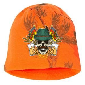 Funny Oktoberfest Halloween Skull Kati - Camo Knit Beanie