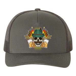 Funny Oktoberfest Halloween Skull Yupoong Adult 5-Panel Trucker Hat