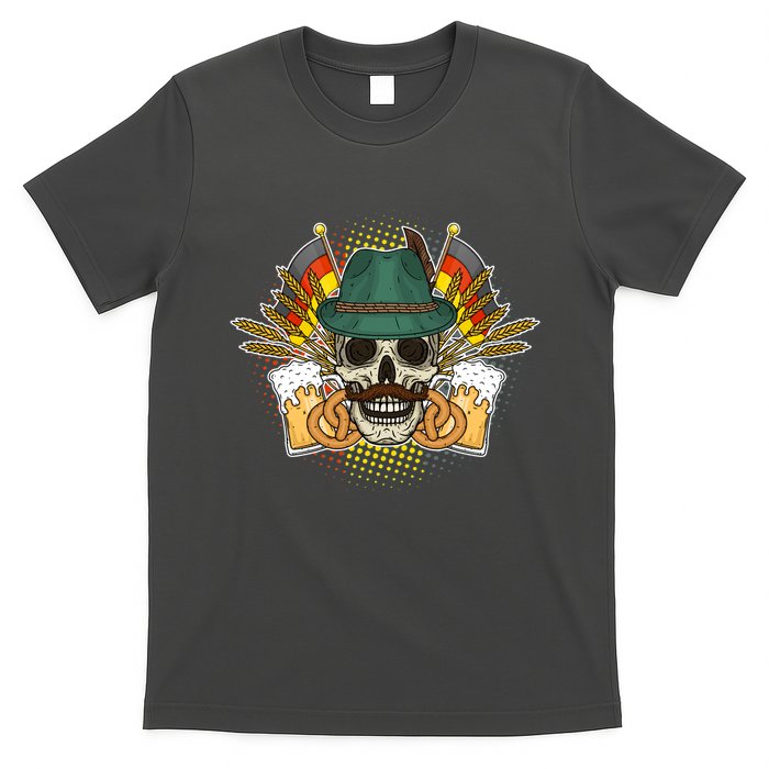 Funny Oktoberfest Halloween Skull T-Shirt