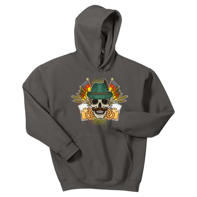 Funny Oktoberfest Halloween Skull Kids Hoodie