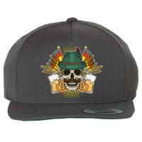 Funny Oktoberfest Halloween Skull Wool Snapback Cap