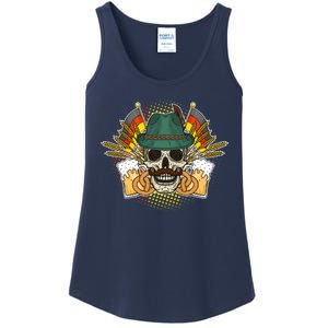 Funny Oktoberfest Halloween Skull Ladies Essential Tank