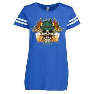 Funny Oktoberfest Halloween Skull Enza Ladies Jersey Football T-Shirt