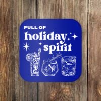 Full Of Holiday Spirit Cute Gift Coaster