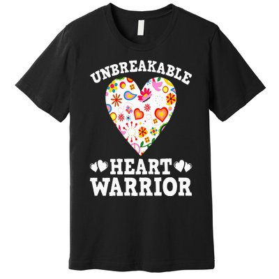 Funny Open Heart Surgery Bypass Unbreakable Heart Warrior Premium T-Shirt