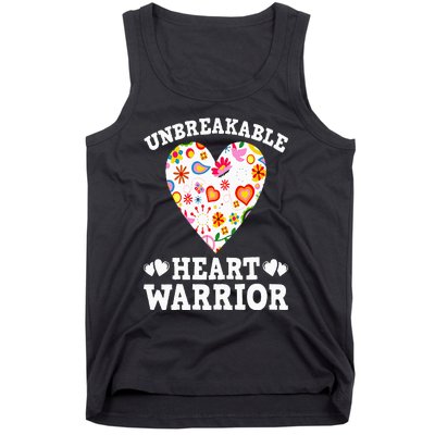 Funny Open Heart Surgery Bypass Unbreakable Heart Warrior Tank Top