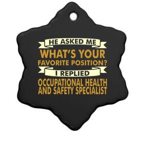 Favorite Occupational Health Safety Specialist Professions Great Gift Ceramic Star Ornament