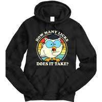 Funny Owl How Many Licks Does It Take Retro Vintage Tie Dye Hoodie