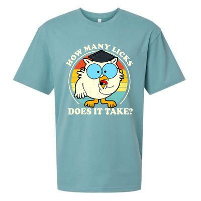 Funny Owl How Many Licks Does It Take Retro Vintage Sueded Cloud Jersey T-Shirt