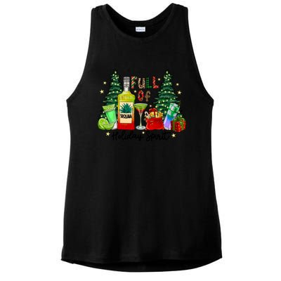 Full Of Holiday Spirit Christmas Tequila Ing Party Xmas Great Gift Ladies PosiCharge Tri-Blend Wicking Tank