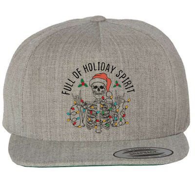 Full Of Holiday Spirit Funny Christmas Gift Wool Snapback Cap