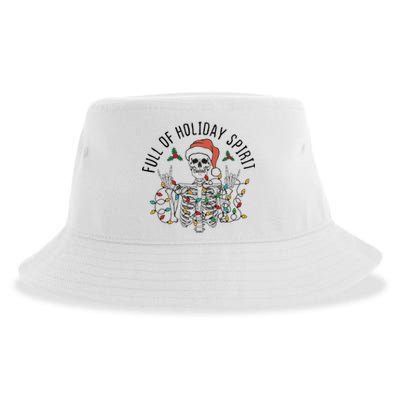 Full Of Holiday Spirit Funny Christmas Gift Sustainable Bucket Hat