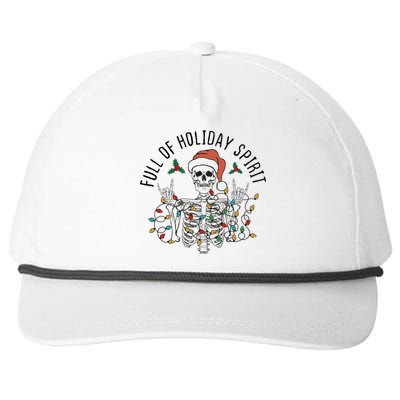 Full Of Holiday Spirit Funny Christmas Gift Snapback Five-Panel Rope Hat