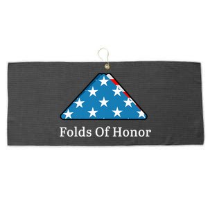 Folds Of Honor Fallen Military First Responders Patriotic Meaningful Gift Large Microfiber Waffle Golf Towel