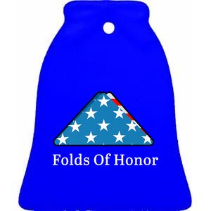 Folds Of Honor Fallen Military First Responders Patriotic Meaningful Gift Ceramic Bell Ornament