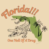 Florida One Hell Of A Drug Funny Summer Beach Drawstring Bag