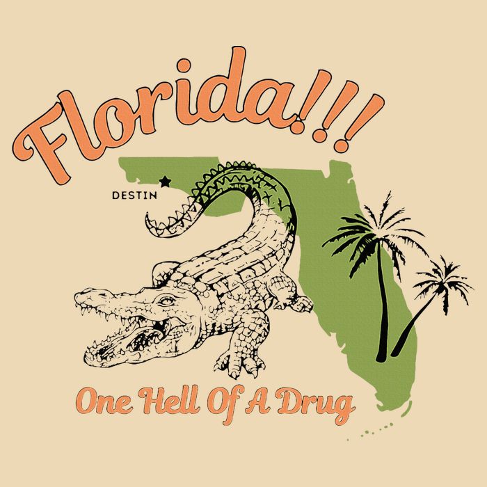 Florida One Hell Of A Drug Funny Summer Beach Drawstring Bag